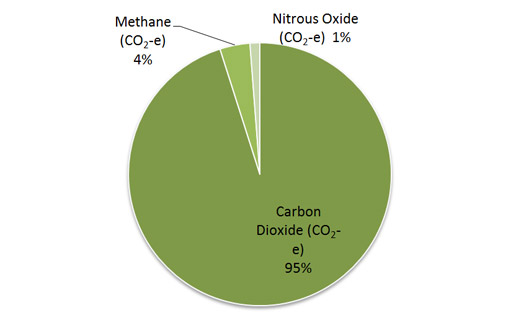 ACT greenhouse gas emissions by type for 2008