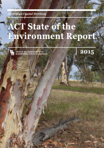 Cover of the 2015 ACT State of the Environment Report