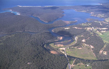 Aerial photograph of Pambula Lake