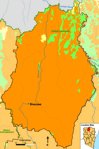 Figure 5. Soil acidity in the Boorowa Council area