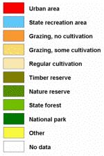 Key for Figure 1. Landuse within Gundagai