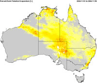 Potential evaporation November 2004