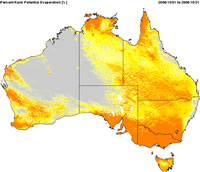Potential evaporation October 2006