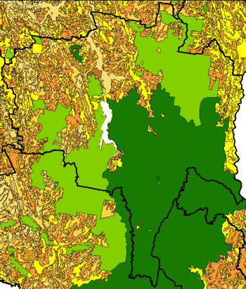 Figure 1: Land capability within Tumut Shire 