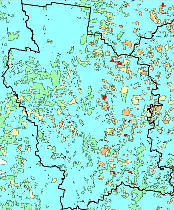 Figure 2: Degree of erosion within the Cootamundra Shire Council area