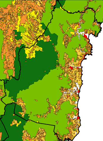 Figure 1. Landuse within Eurobodalla Shire