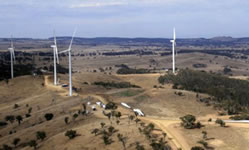 Wind Turbines integrated into the landscape  Photo: Upper Lachlan Shire Council